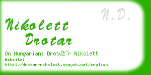 nikolett drotar business card